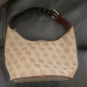 Dooney & Bourke Tan Monogram Hobo Bag